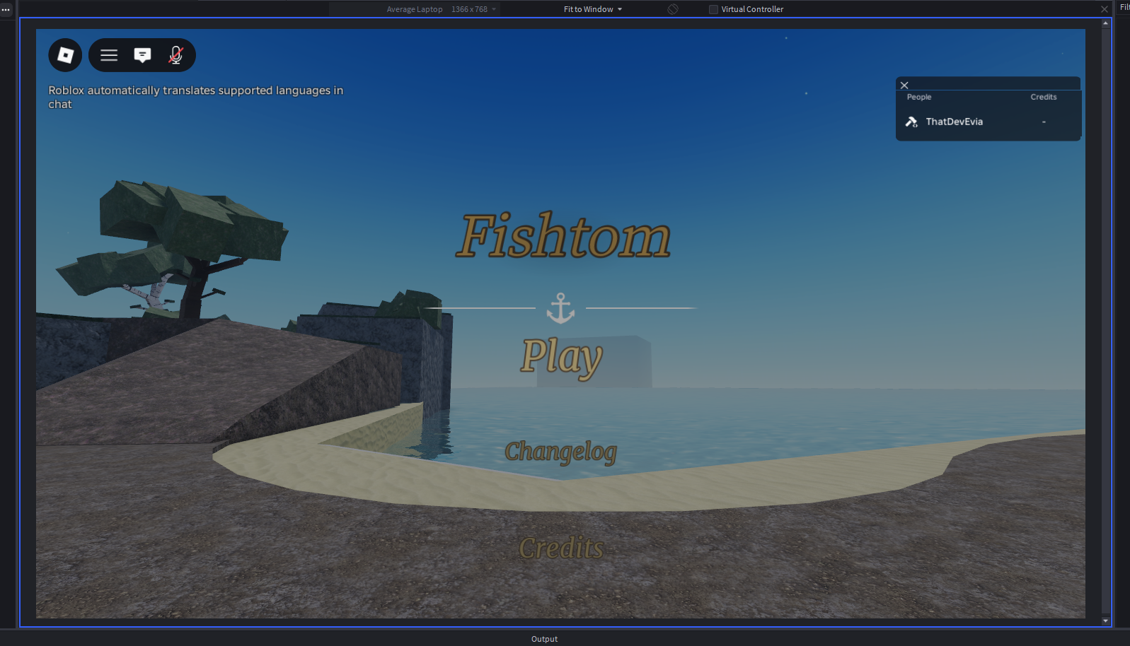 Fisthom Roblox game menu